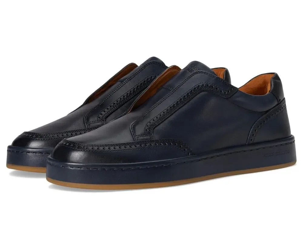 ALLEN EDMONDS MEN'S BECKETT SLIP-ON SHOES NAVY LEATHER 11 MEDIUM